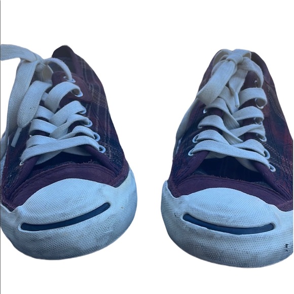 Converse Jack Purcell Plaid Checks Sneakers Mens Size 5 Womens 6.5 Unisex - Picture 5 of 13